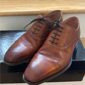 Magnanni Tan Leather Men's Dress Shoes (size 8 wide)